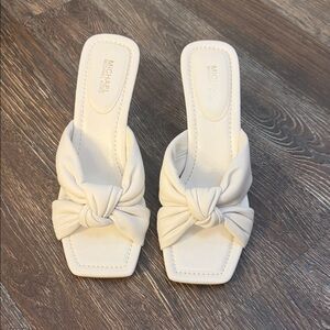 Michael Kors Women's white Knot Mules.  New Never Worn!